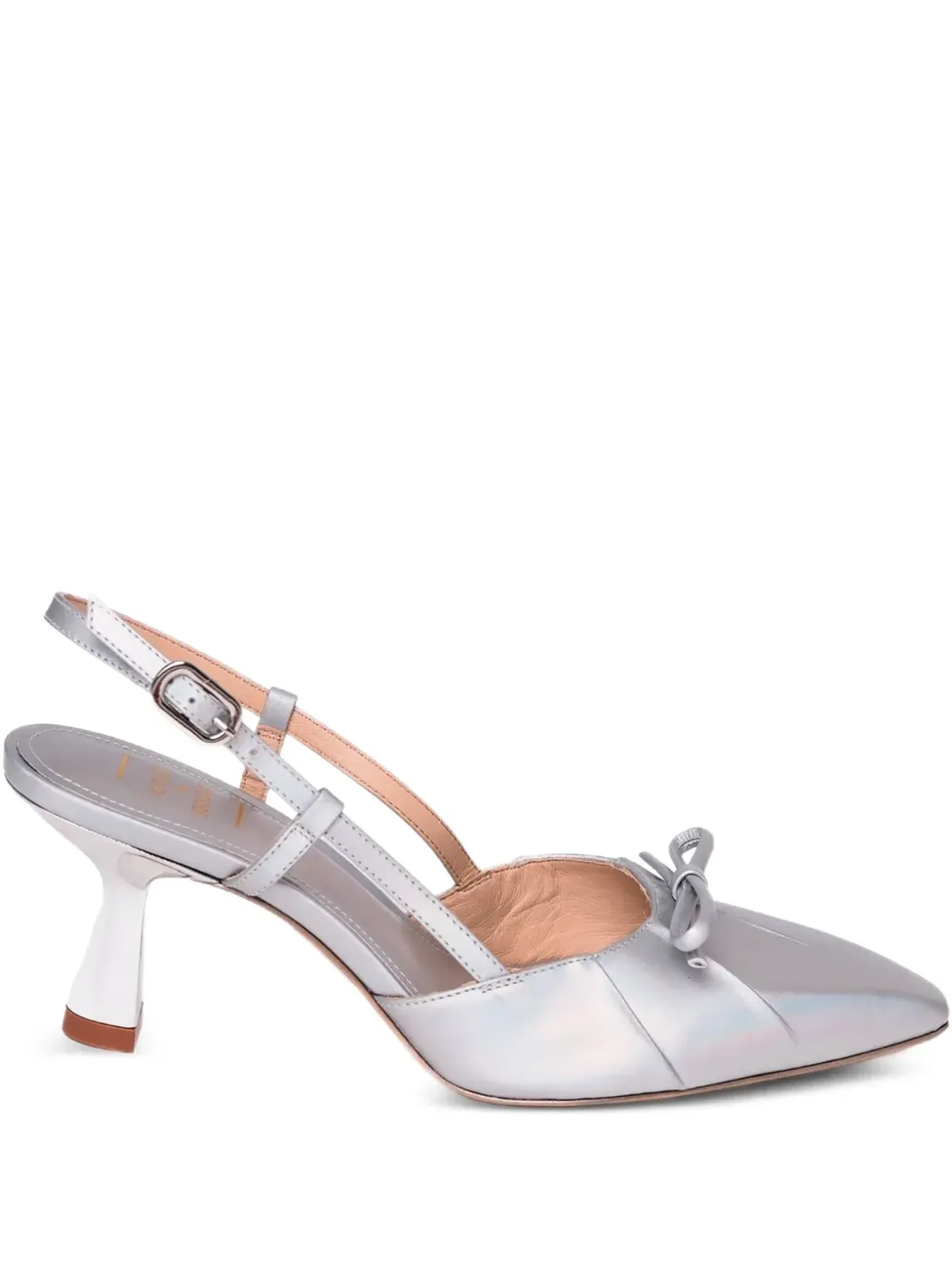 Gold & Rouge slingback sandals - Silver - 画像1