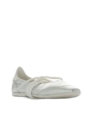 Patrizia Pepe レースアップレザー バレエフラット - シルバー - サムネイル2