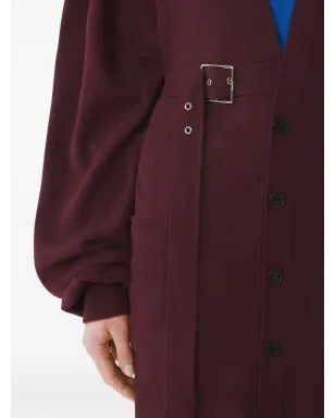 Lanvin ベルト付き風船袖カーディガン - レッド - サムネイル5