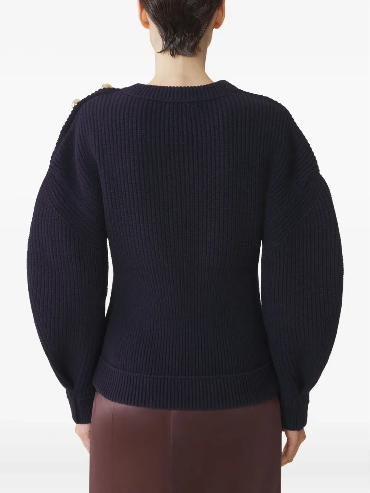 Lanvin リブ編みボタンディテールセーター - 画像4
