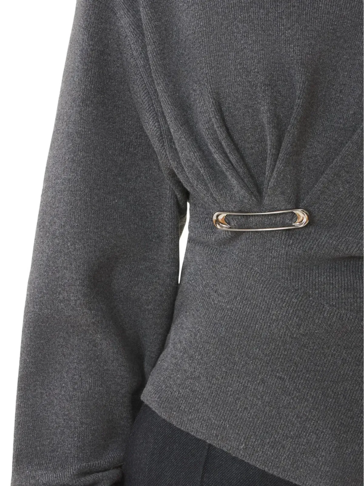 Lanvin 安全ピンディテール アシンメトリックセーター - 画像5