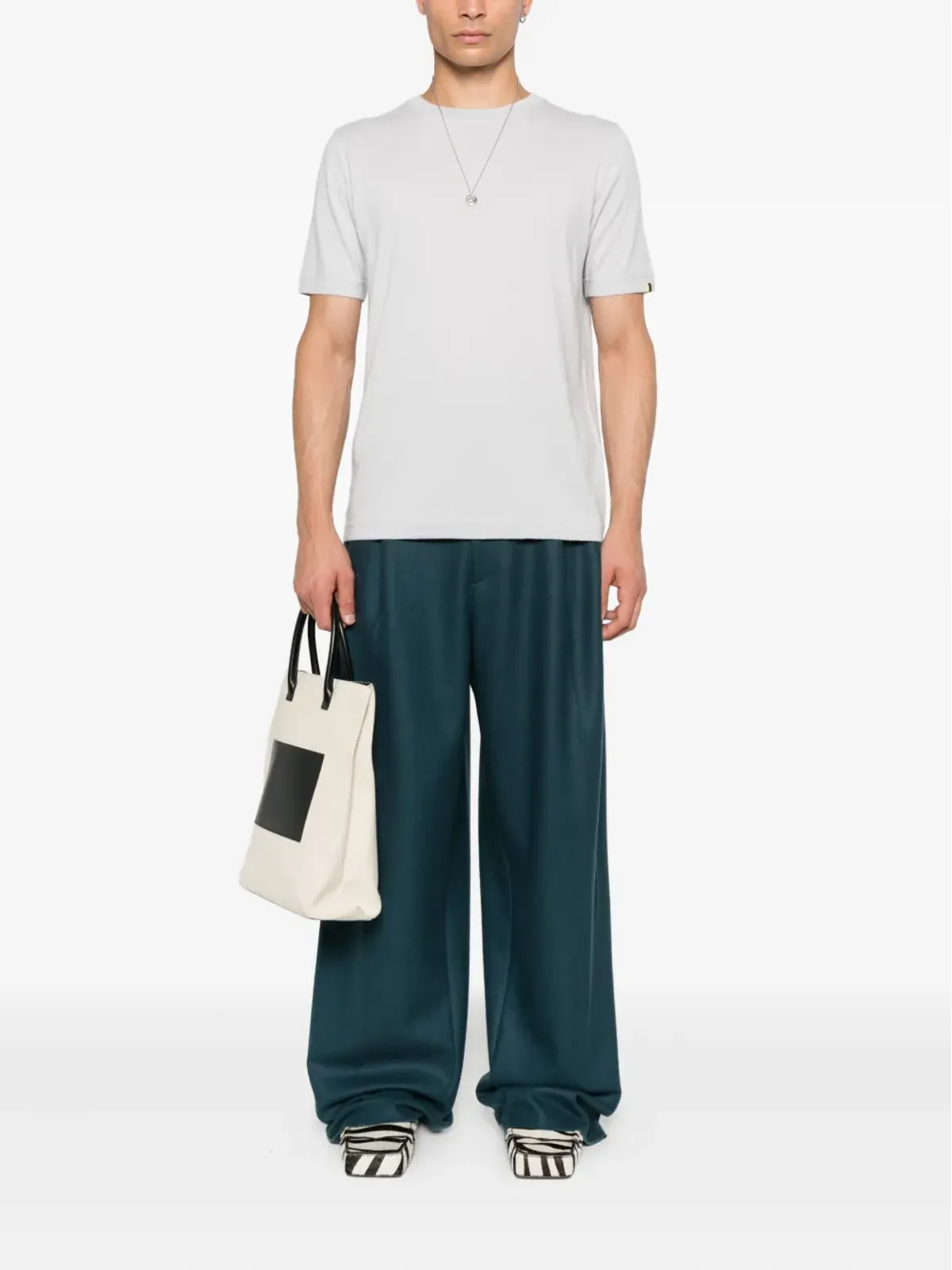 extreme cashmere 半袖ロゴディテールTシャツ - 画像2