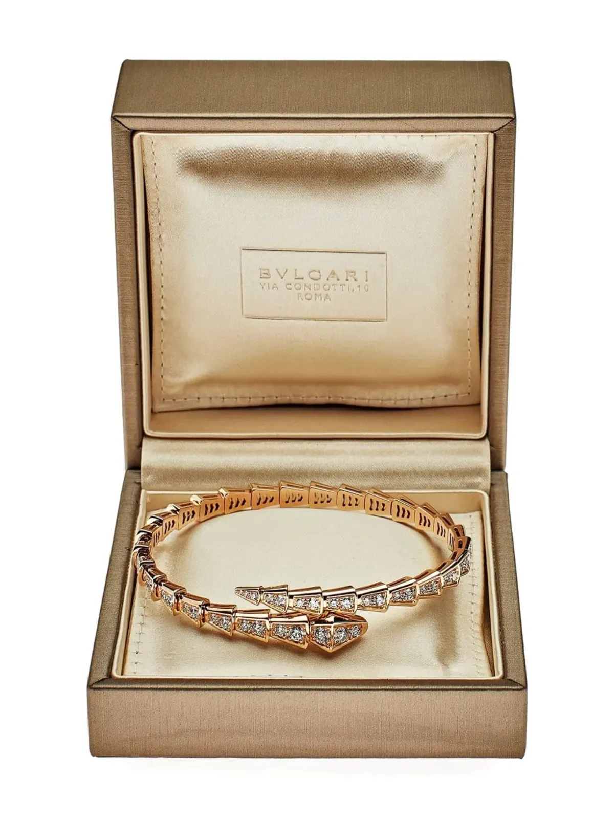 Bvlgari 18Kローズゴールド セルペンティ・ヴァイパー ダイヤモンド ブレスレット - ピンク - 画像4