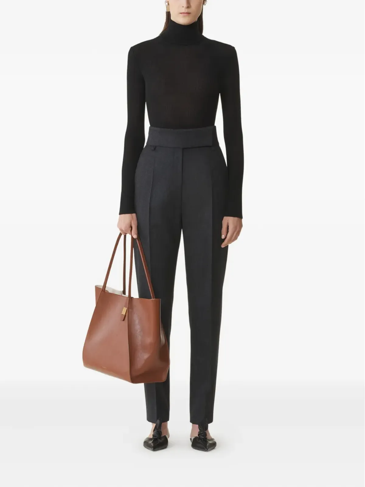 Lanvin リブ編みタートルネックセーター - 画像2
