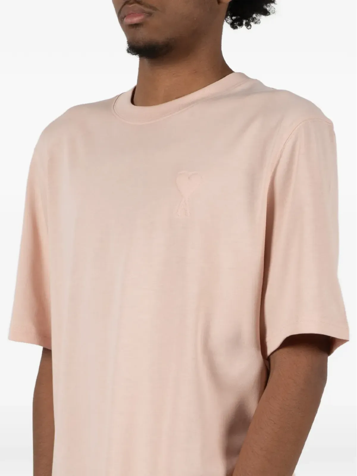 AMI Paris ロゴディテール Tシャツ - ピンク - 画像3