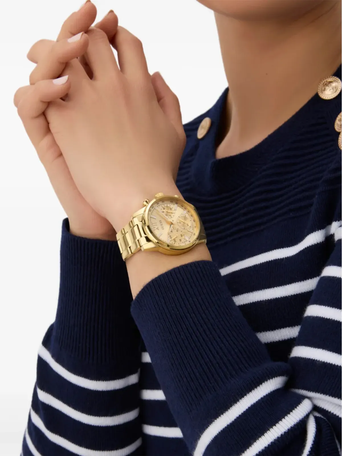 GUESS USA Bailey ゴールド腕時計 - 画像5