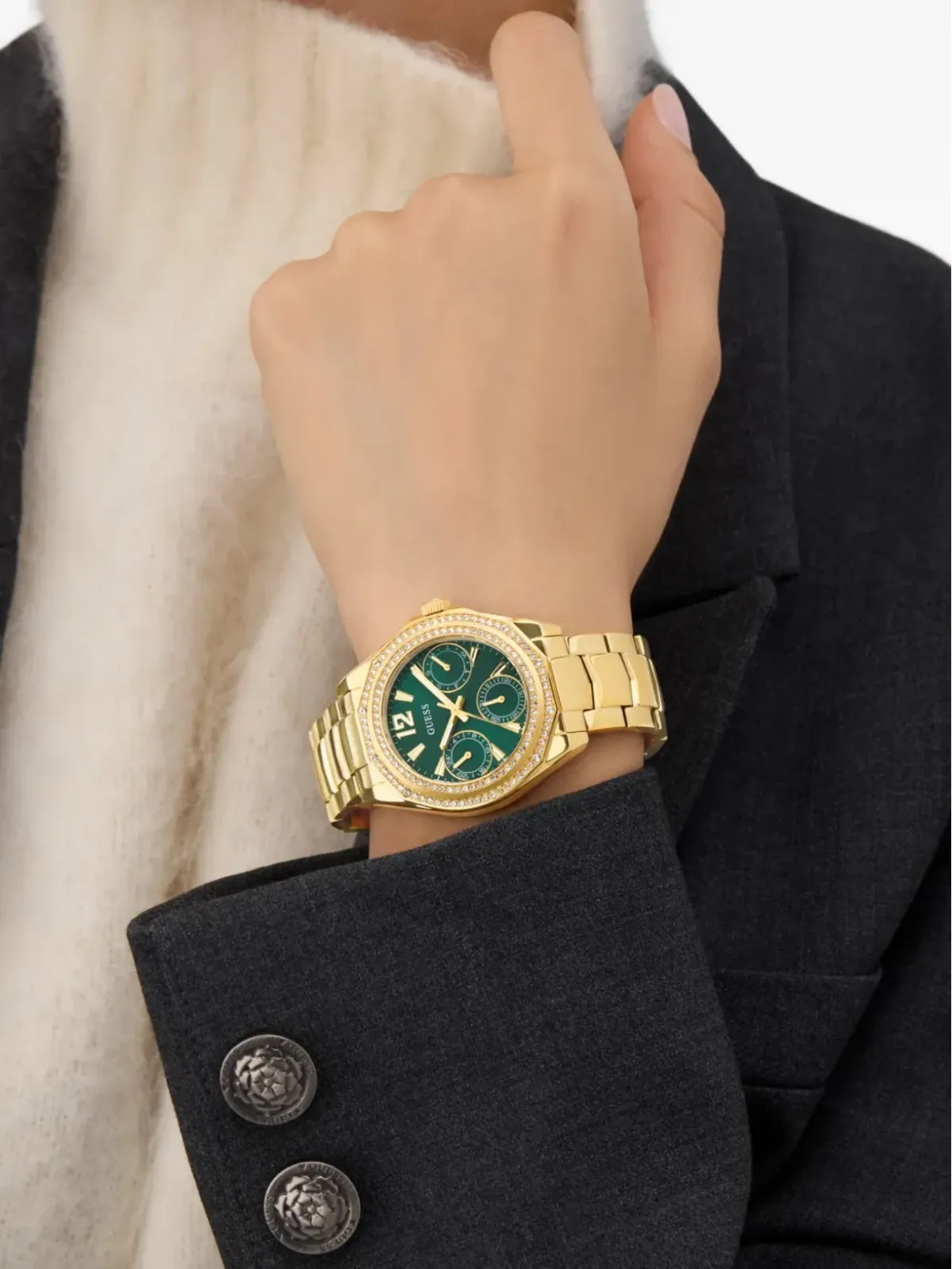 GUESS USA クロノグラフ クォーツ - グリーン - 画像5