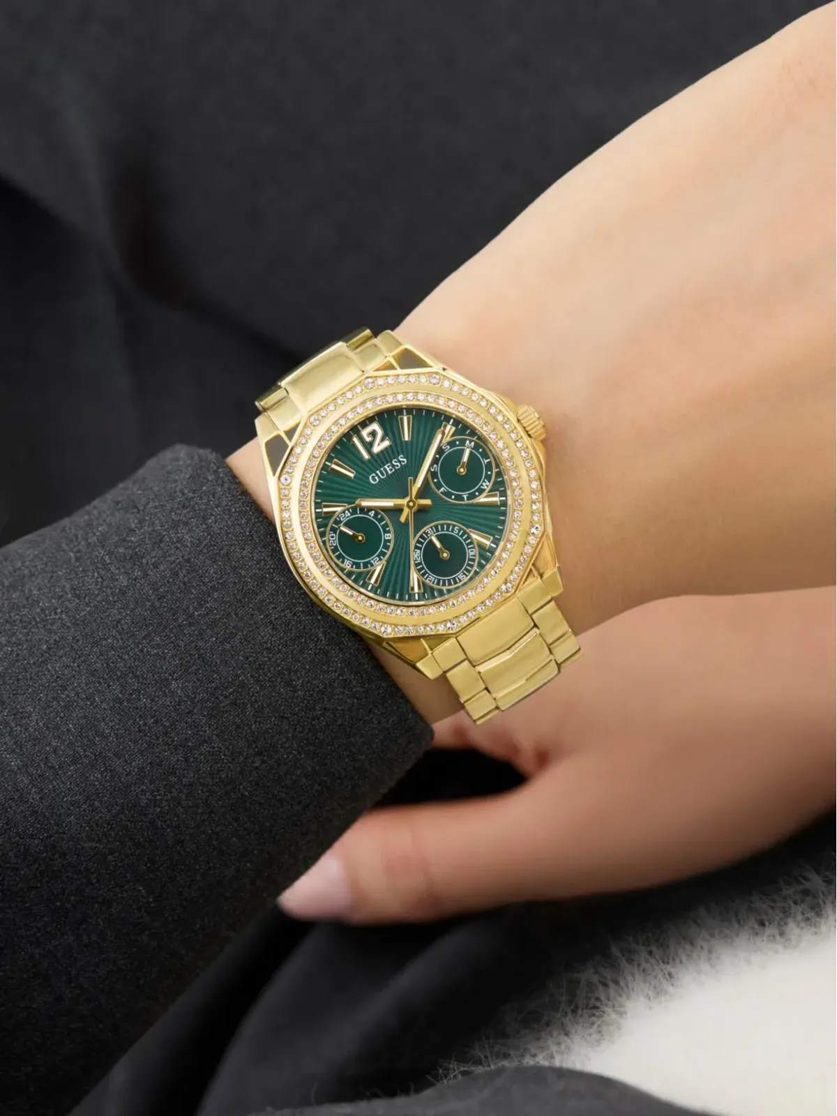 GUESS USA クロノグラフ クォーツ - グリーン - 画像2