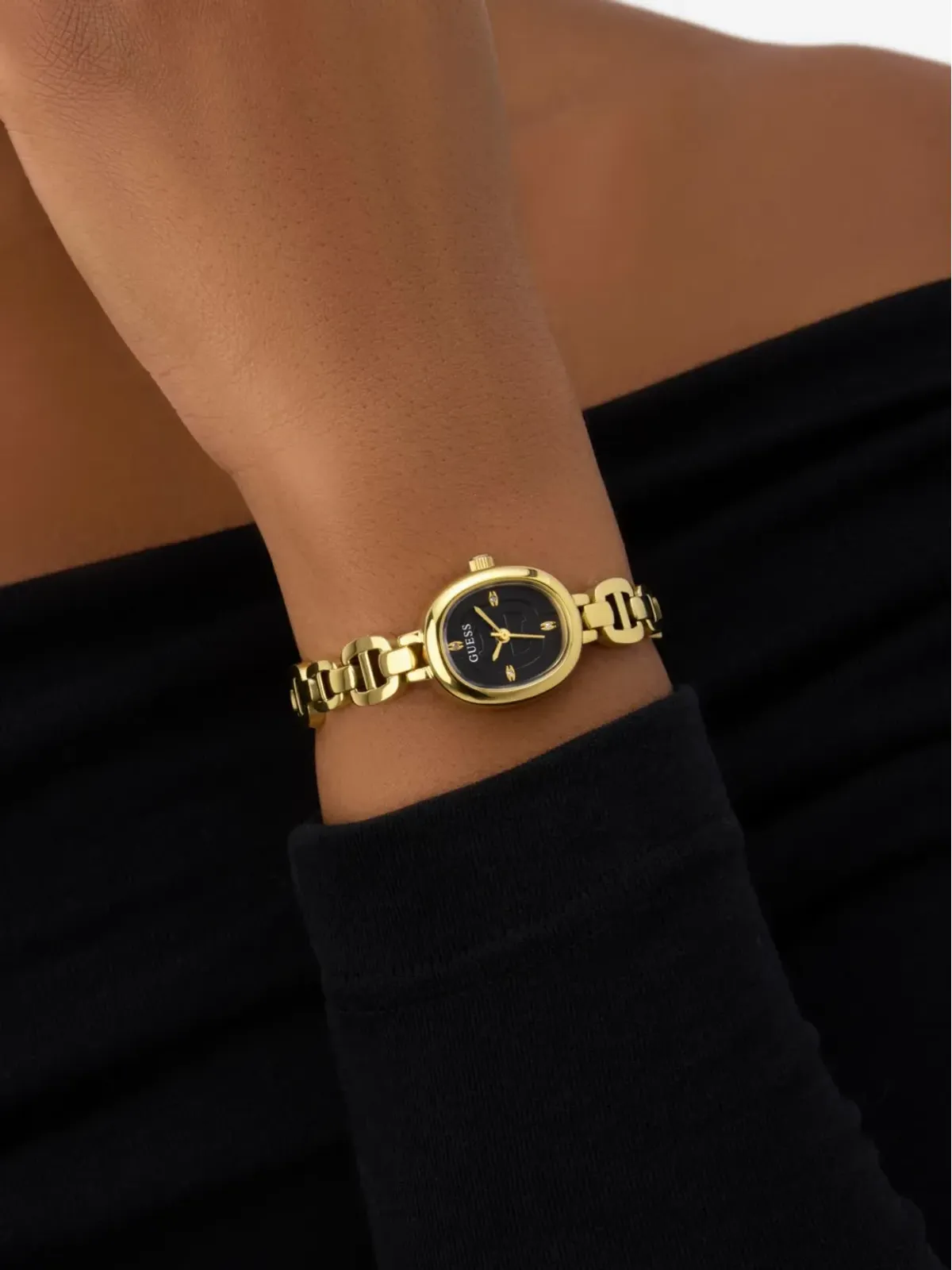 GUESS USA リサイクルスチール クォーツ ウォッチ - ブラック - 画像5