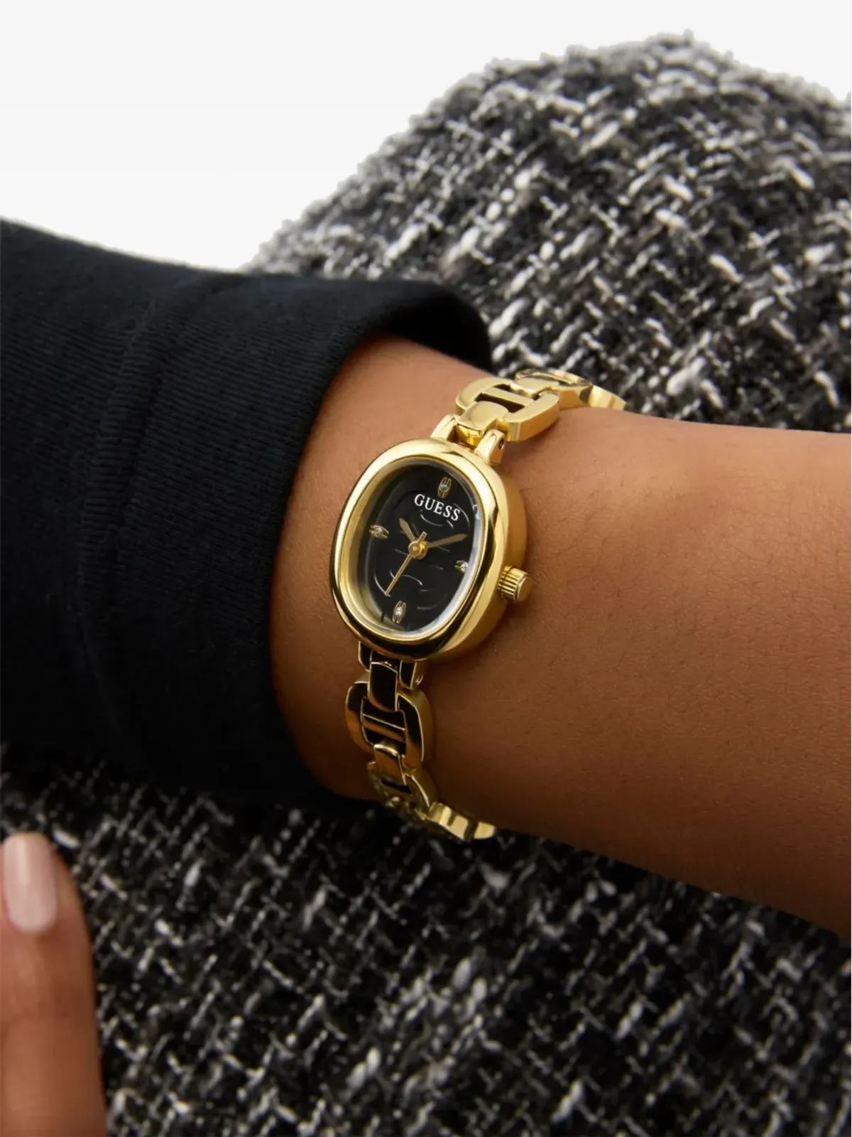 GUESS USA リサイクルスチール クォーツ ウォッチ - ブラック - 画像2