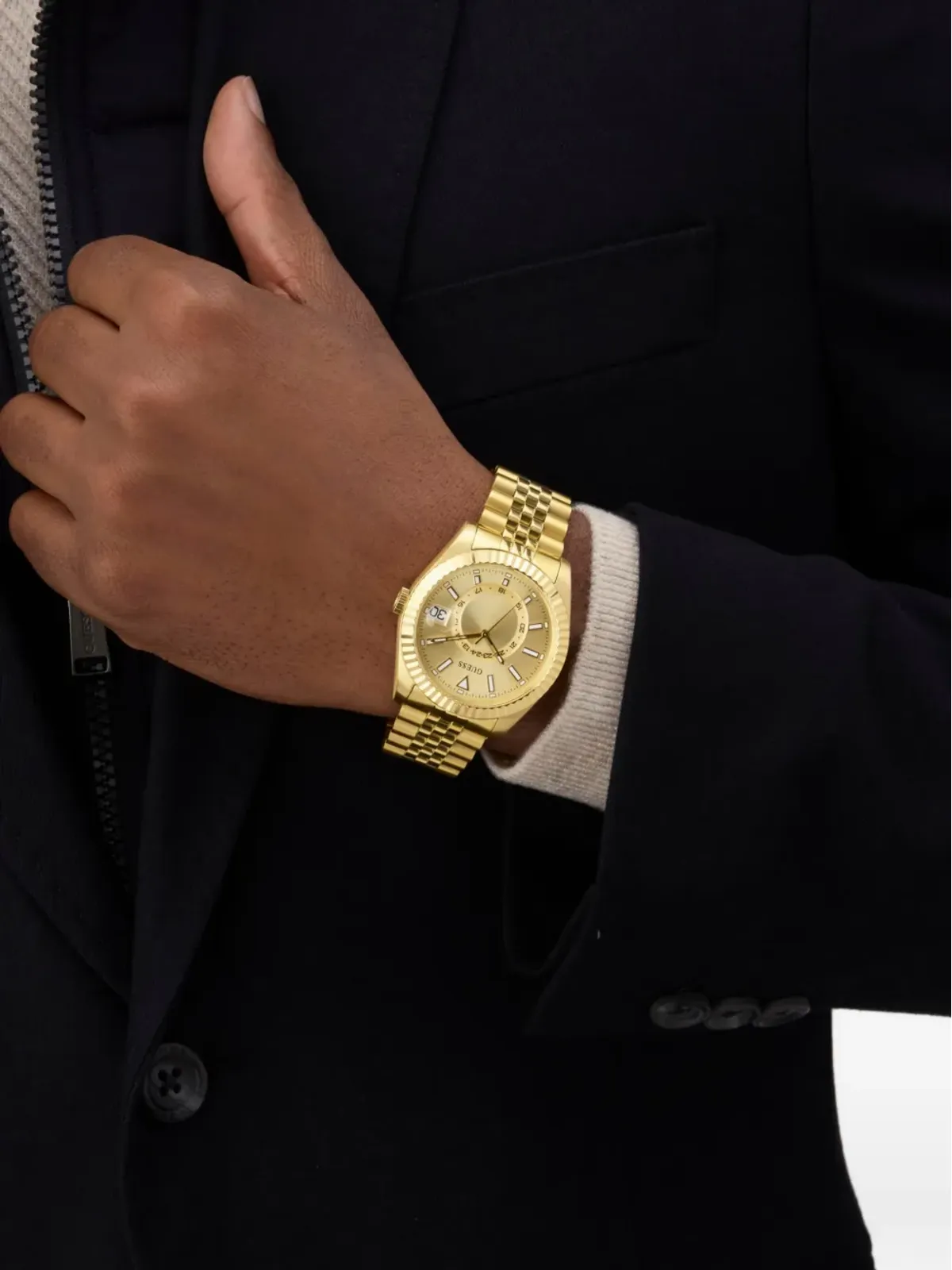 GUESS USA リサイクル鋼 クォーツ ウォッチ - ゴールド - 画像5