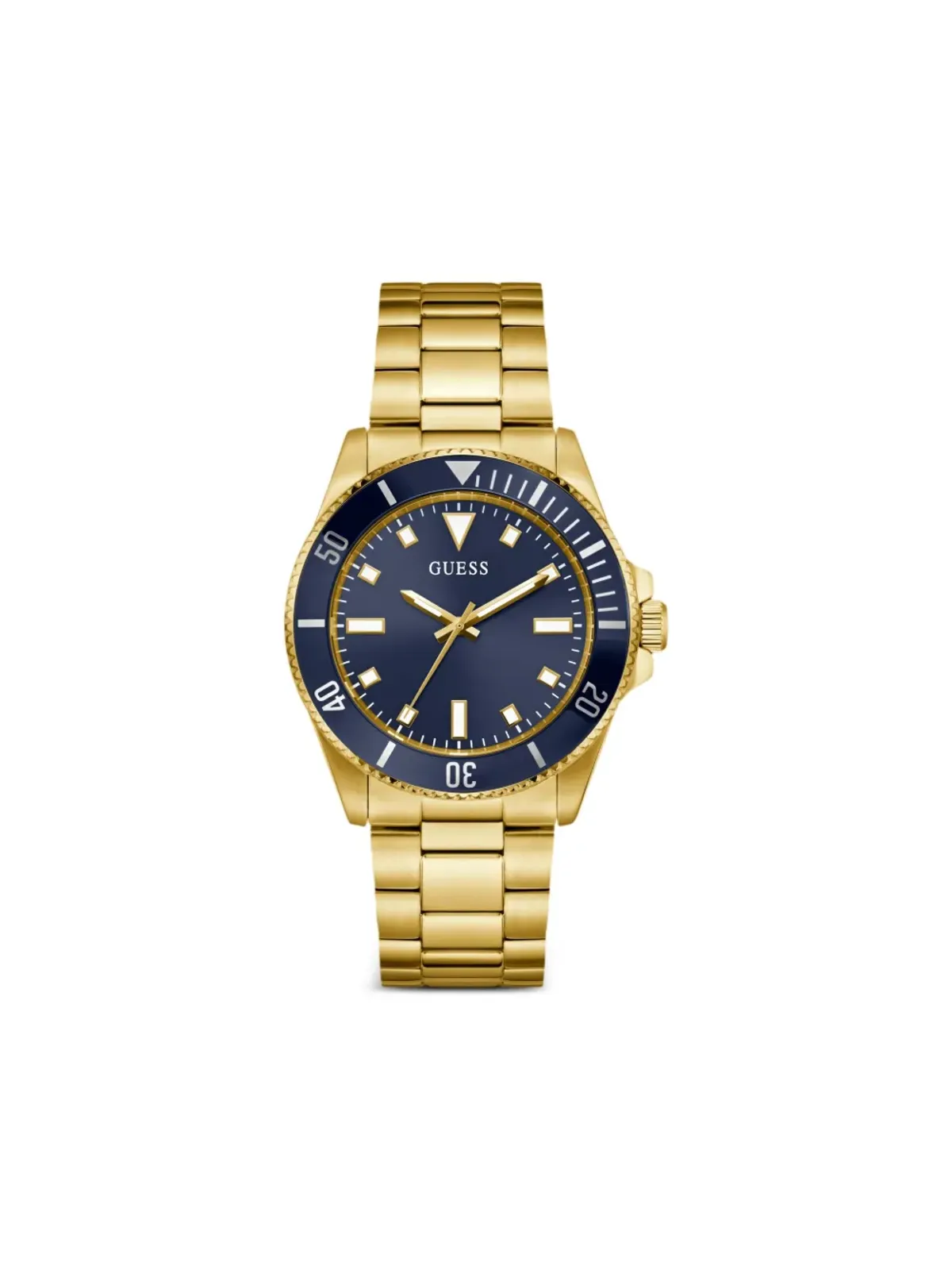 GUESS USA ステンレススチール腕時計 ブルー - 画像1