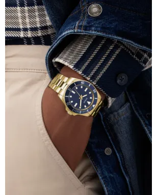 GUESS USA ステンレススチール腕時計 ブルー - サムネイル2