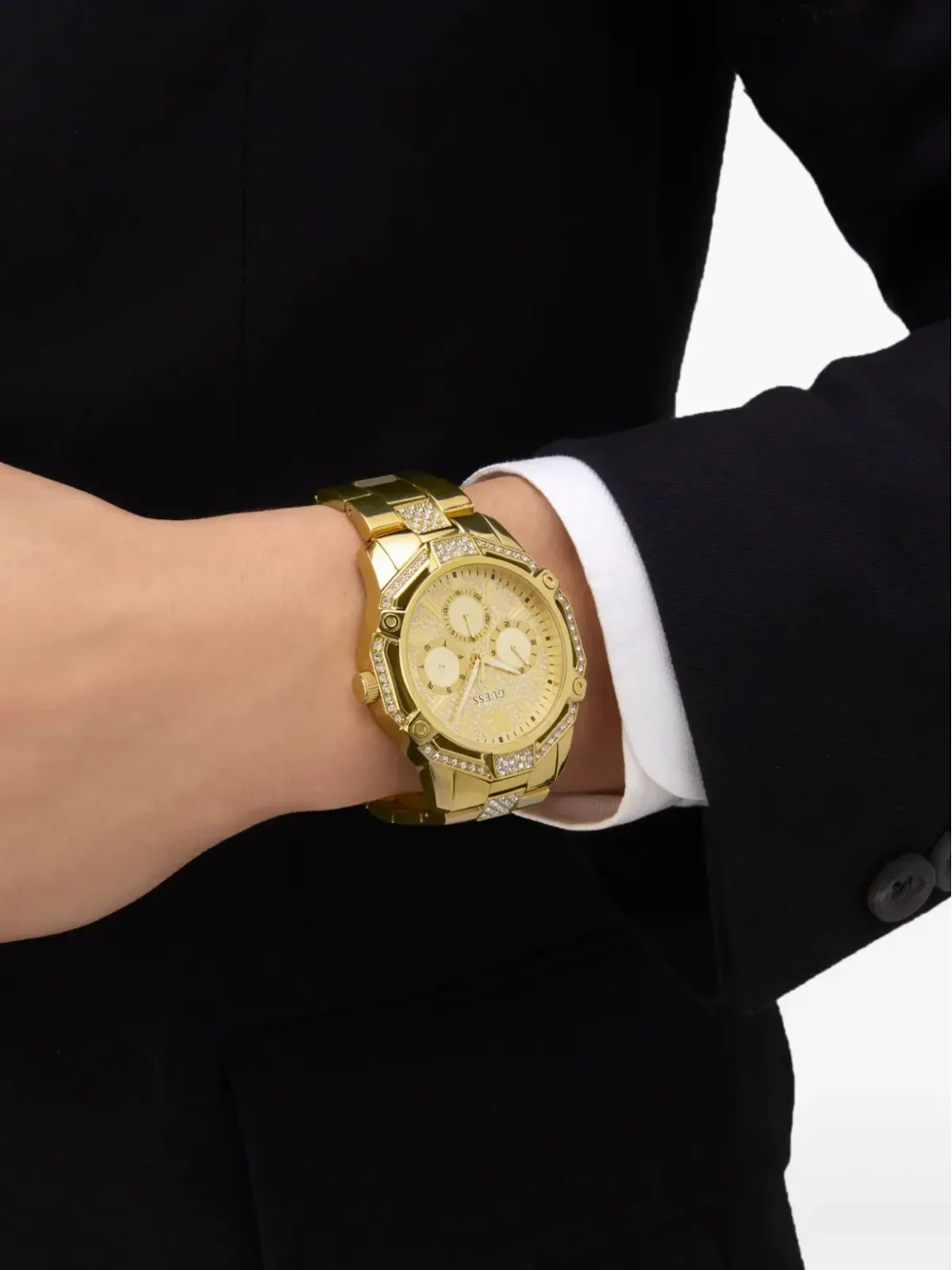 GUESS USA クリスタル グリッツ ゴールド - 画像5