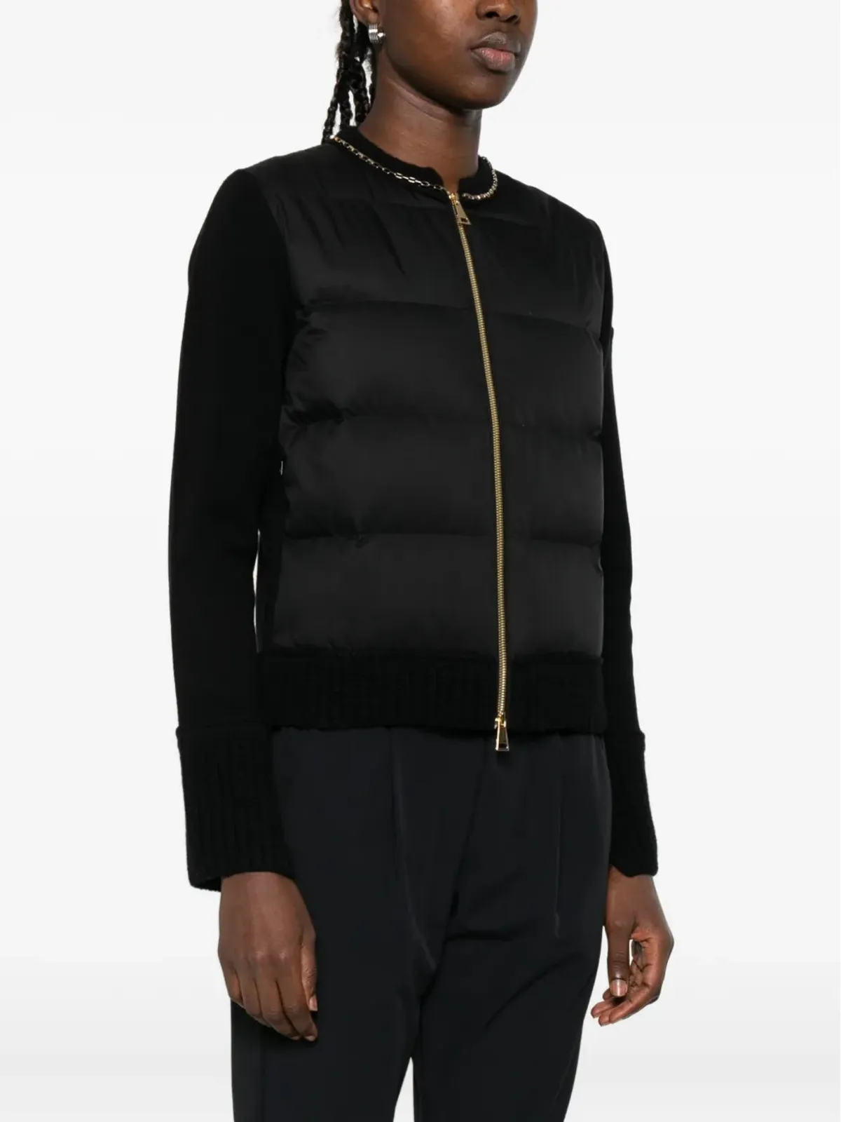 Moncler キルテッドチェーントリム付きダウンジャケット - 画像3