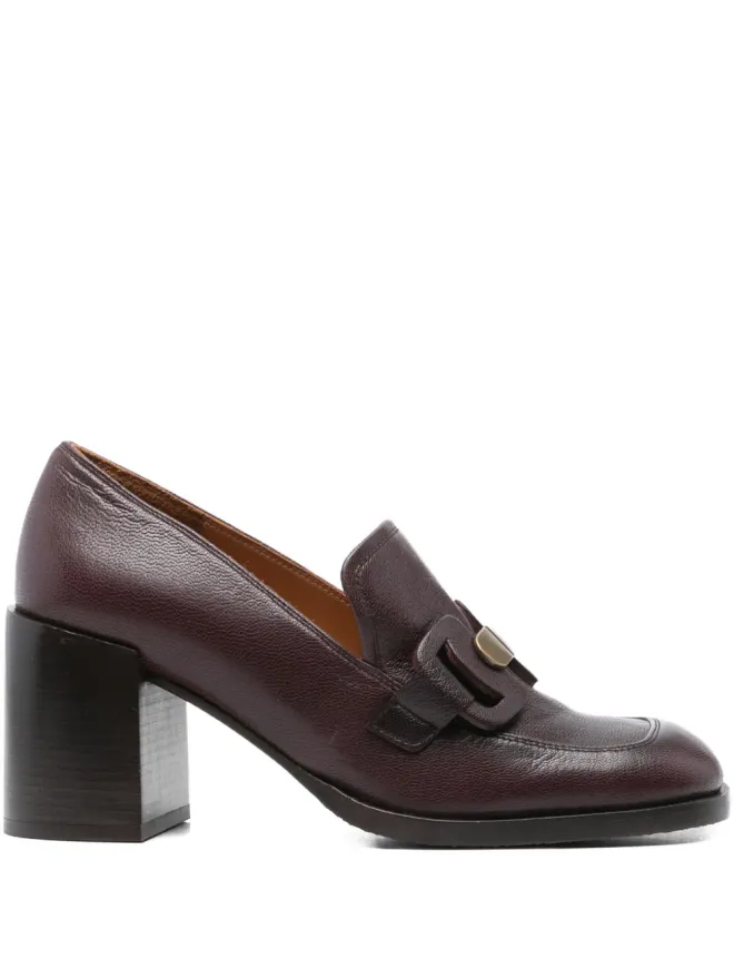 Chie Mihara Chie Mihara 75mmブロックヒール レザー ミュール - レッドの商品画像