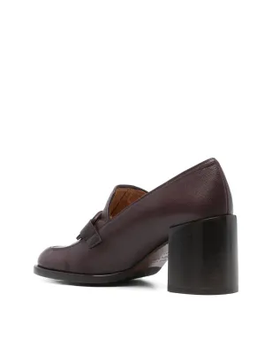 Chie Mihara 75mmブロックヒール レザー ミュール - レッド - サムネイル3