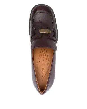 Chie Mihara 75mmブロックヒール レザー ミュール - レッド - サムネイル4