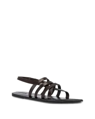 The Row ブラウンのレザー スリングバックサンダル - サムネイル2