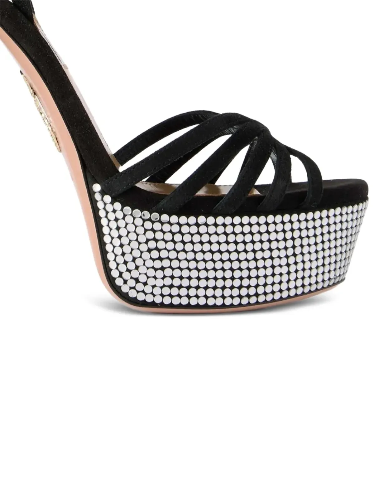 Aquazzura プラットフォームエンベリッシュドサンダル ブラック - 画像2