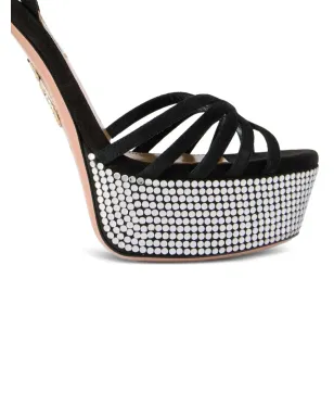 Aquazzura プラットフォームエンベリッシュドサンダル ブラック - サムネイル2