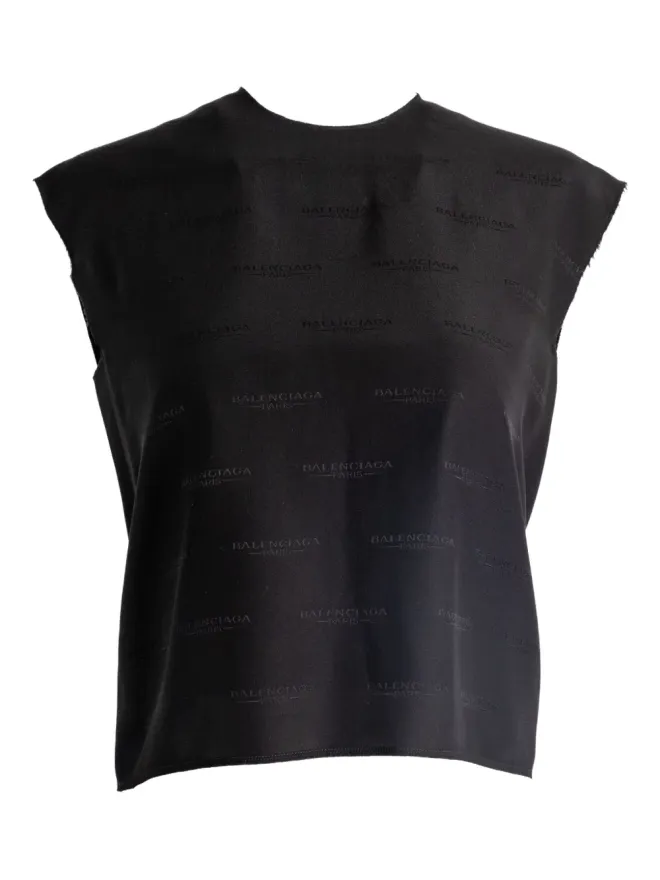 Balenciaga Balenciaga ロゴプリント ノースリーブトップの商品画像