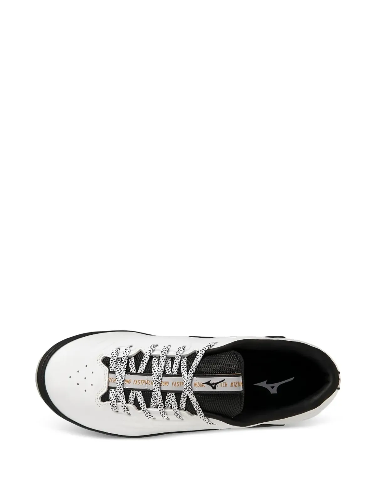 Mizuno メタル ソフトボール用スパイクシューズ（White/Black） - 画像2