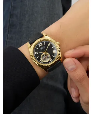 GUESS USA オープンハートダイヤル ブラック - サムネイル5