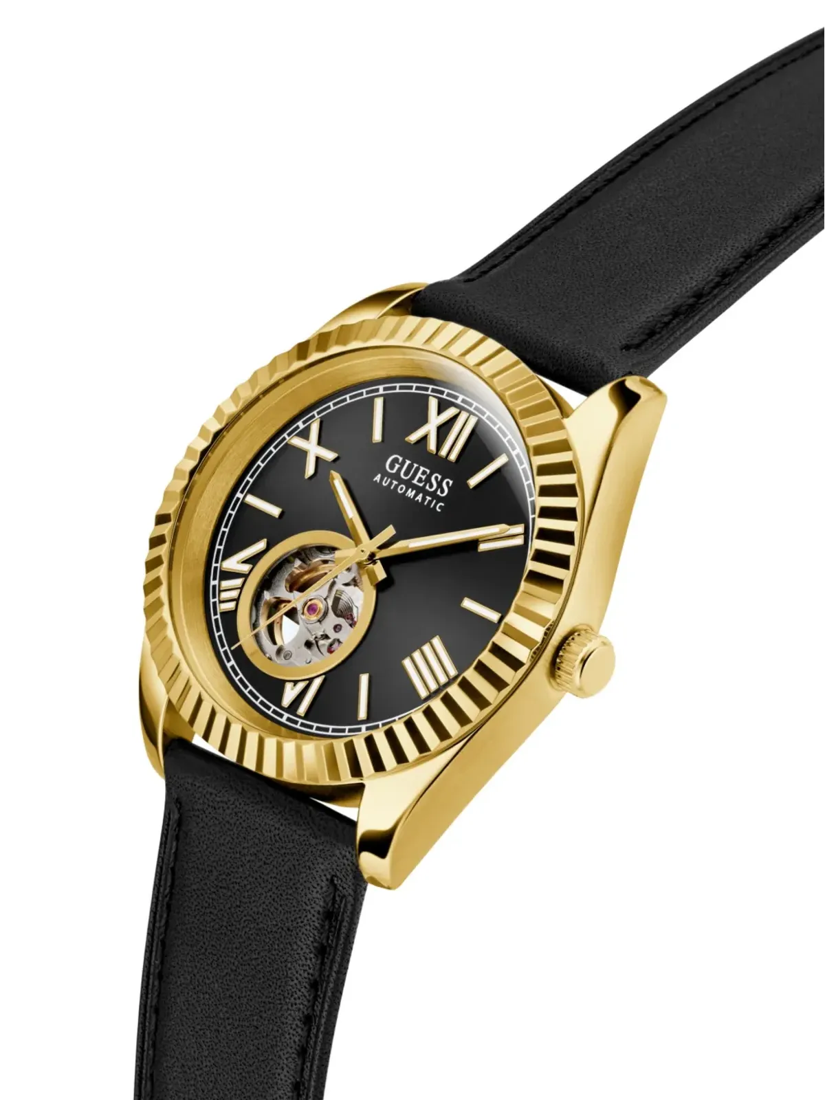 GUESS USA オープンハートダイヤル ブラック - 画像3