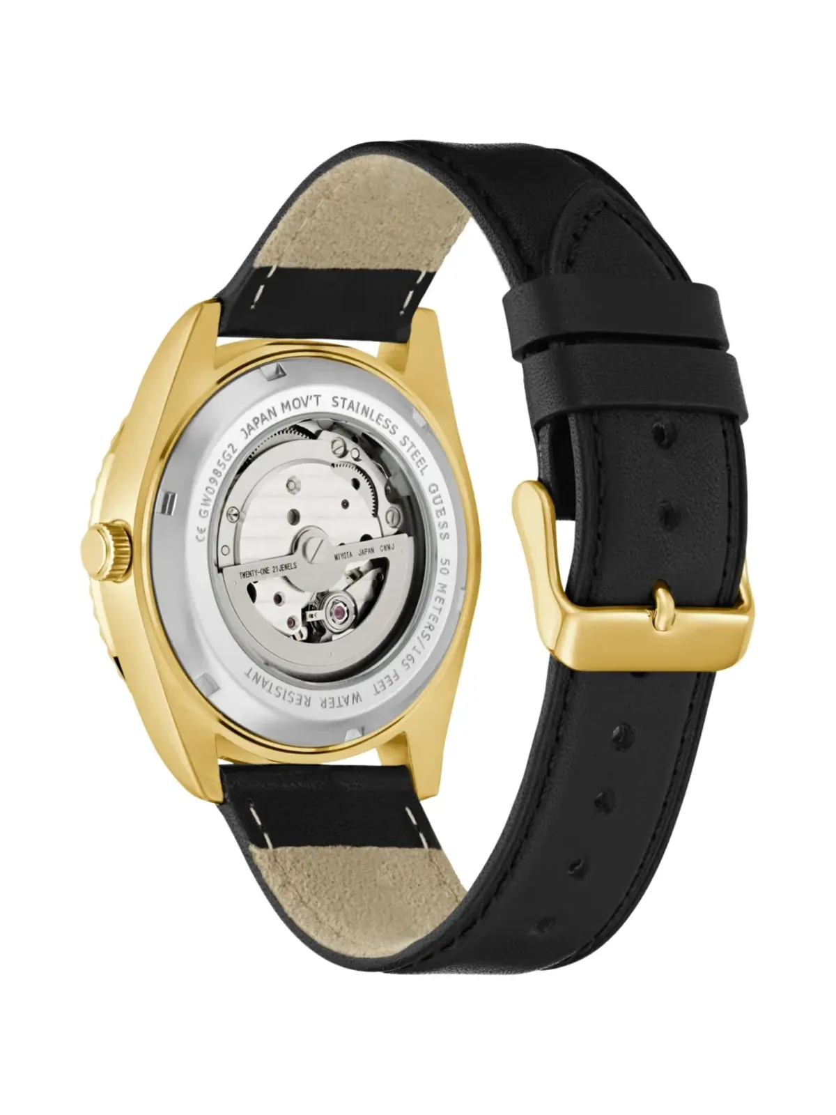 GUESS USA オープンハートダイヤル ブラック - 画像4