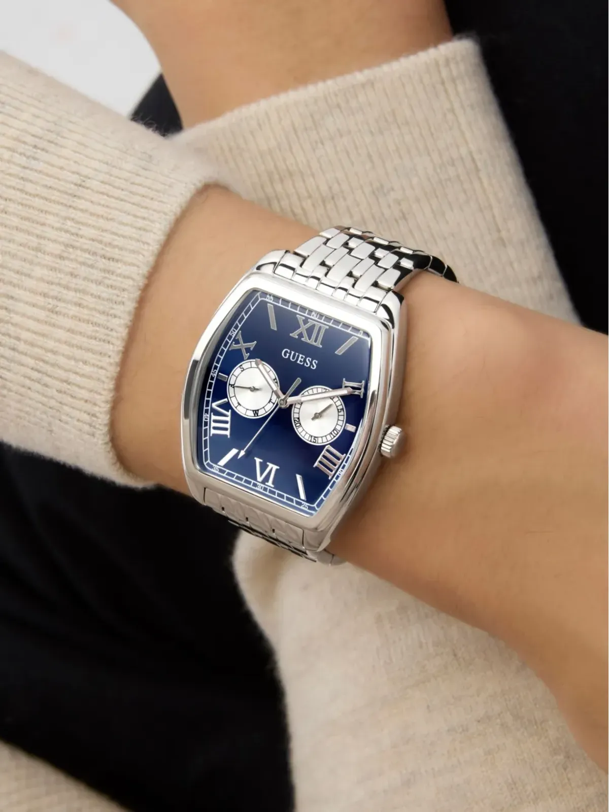 GUESS USA ステンレススチール腕時計 ブルー - 画像5