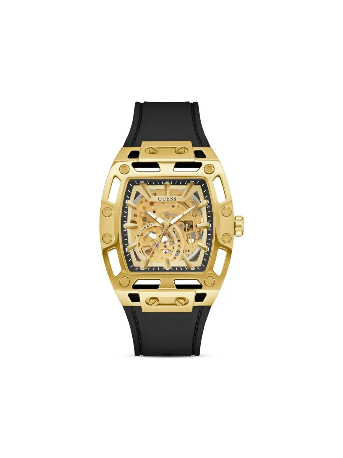 GUESS USA ゴールド スケルトン 自動巻 - 画像1