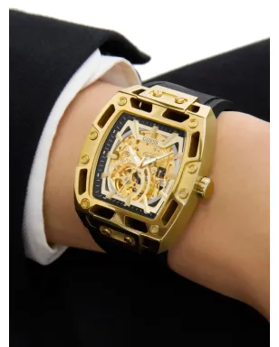 GUESS USA ゴールド スケルトン 自動巻 - サムネイル5