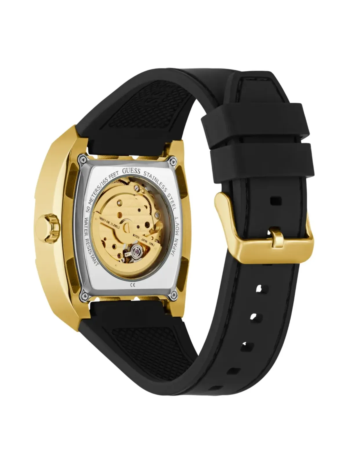 GUESS USA ゴールド スケルトン 自動巻 - 画像3
