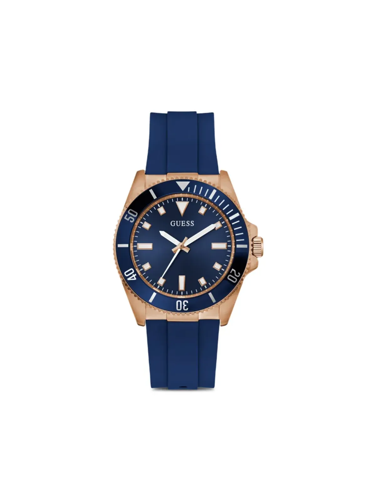 GUESS USA リサイクルスチール ウォッチ ブルー - 画像1