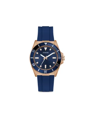 GUESS USA リサイクルスチール ウォッチ ブルー - サムネイル1
