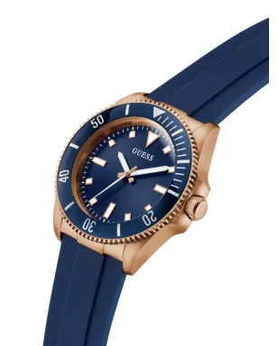 GUESS USA リサイクルスチール ウォッチ ブルー - サムネイル3