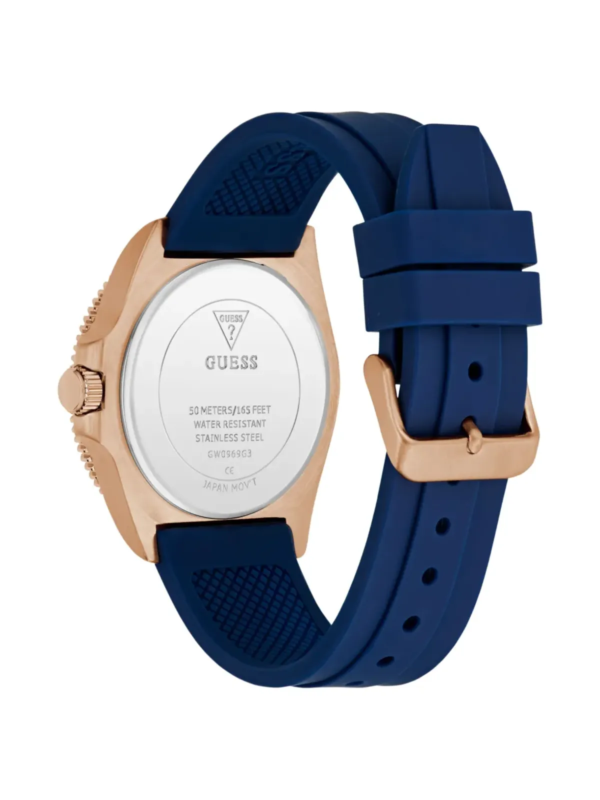 GUESS USA リサイクルスチール ウォッチ ブルー - 画像4