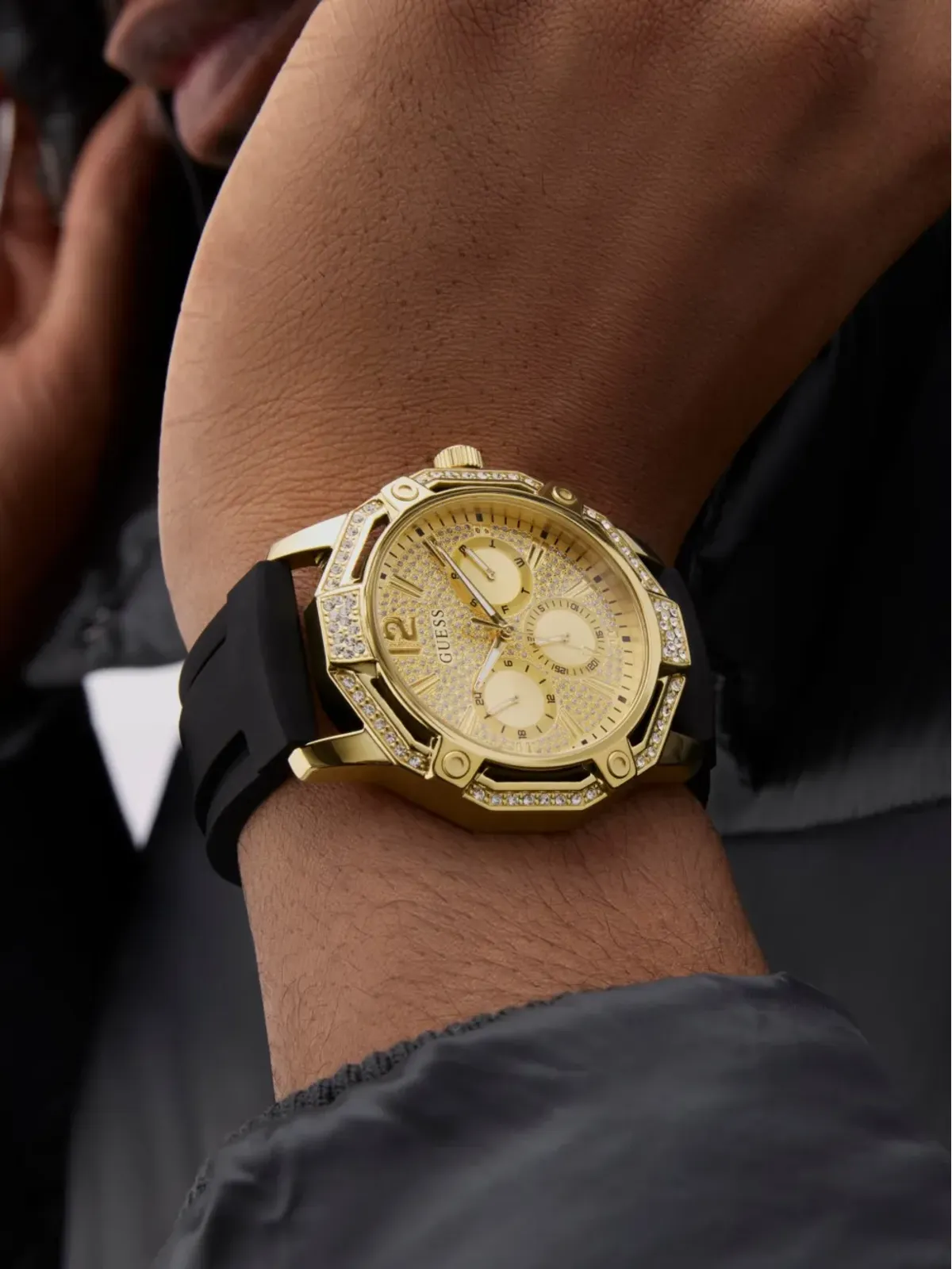 GUESS USA クリスタルグリッツ ゴールド - 画像5