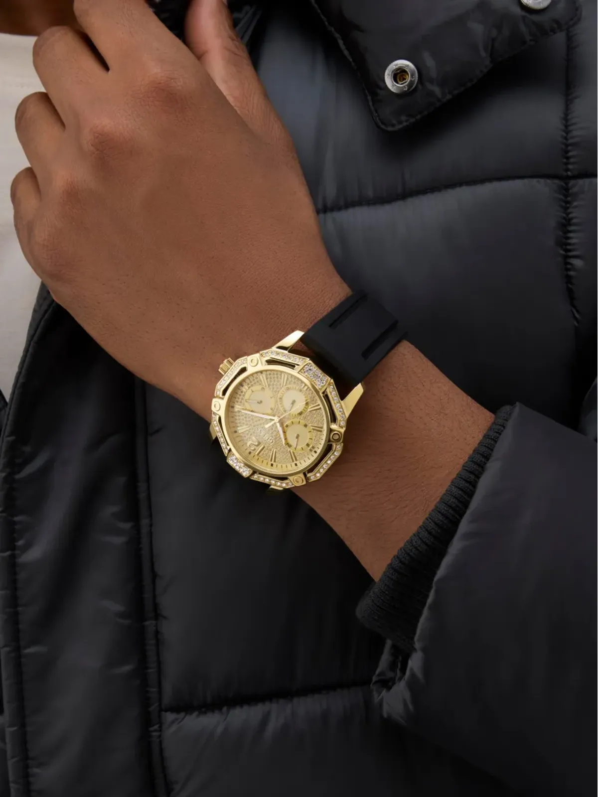 GUESS USA クリスタルグリッツ ゴールド - 画像2