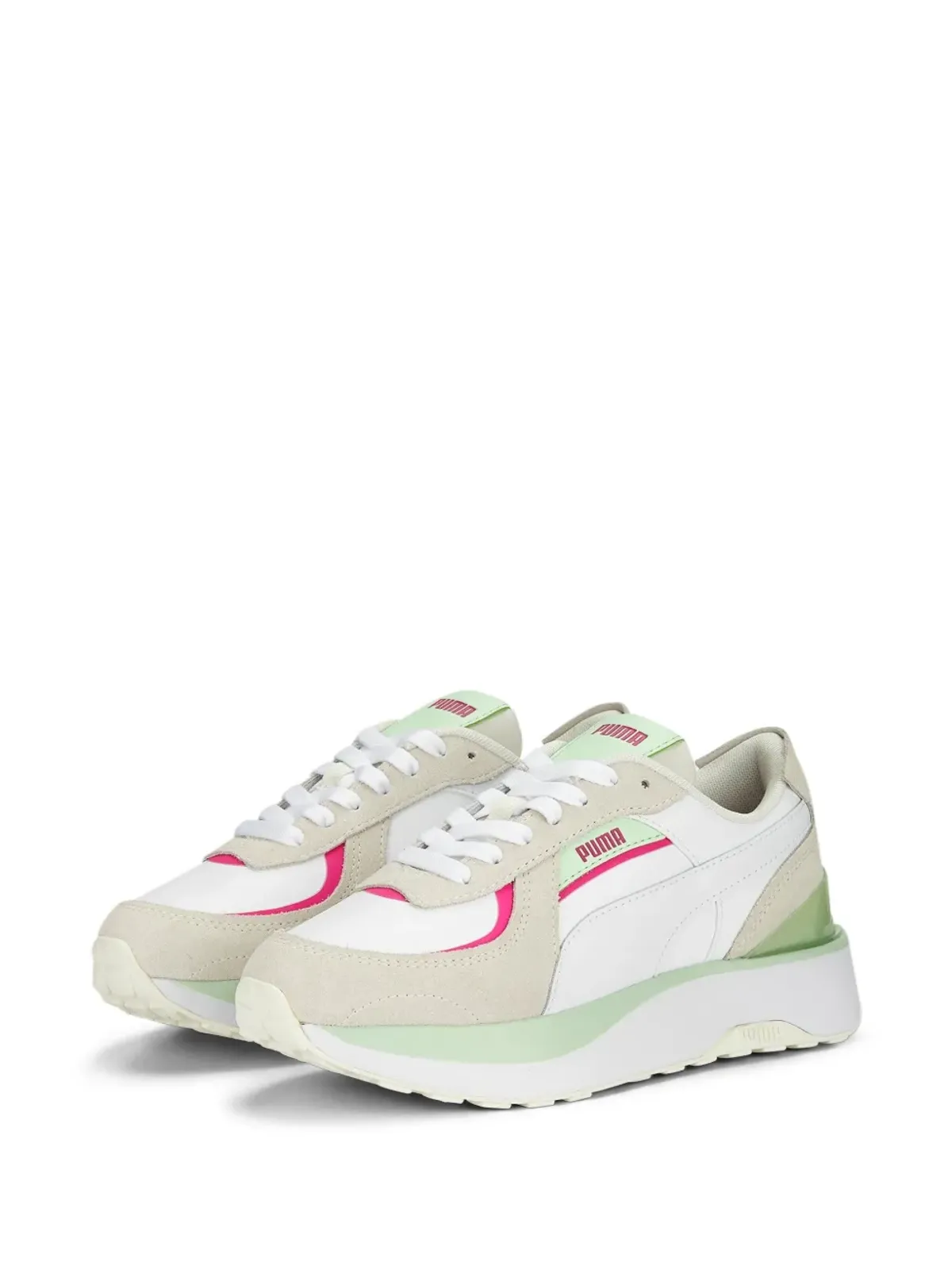 PUMA クルーズライダー Nu Brighter Days ホワイト/ピンク/グリーン スニーカー - 画像2