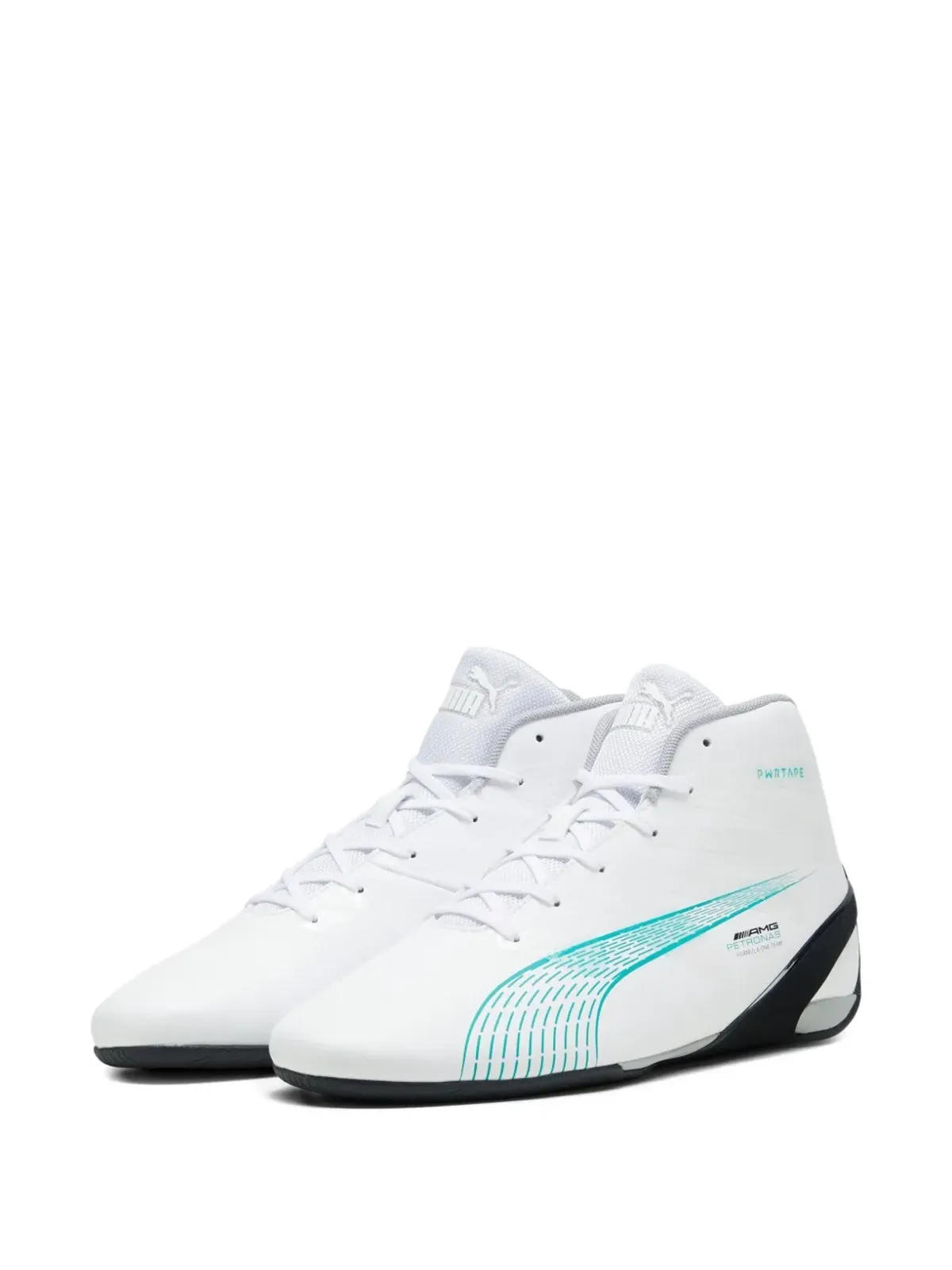 PUMA MAPF1 カーボン キャット ミッド ホワイトシーン グリーン スニーカー - 画像2