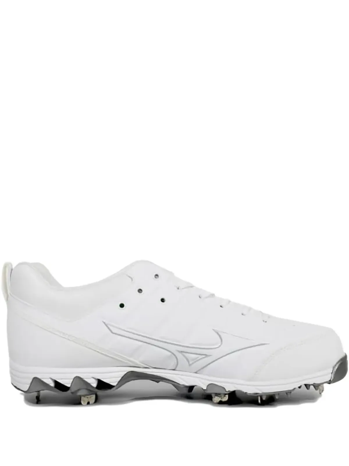 Mizuno アンビション2 ロー メタル ベースボールクリート ホワイトスニーカー - 画像1