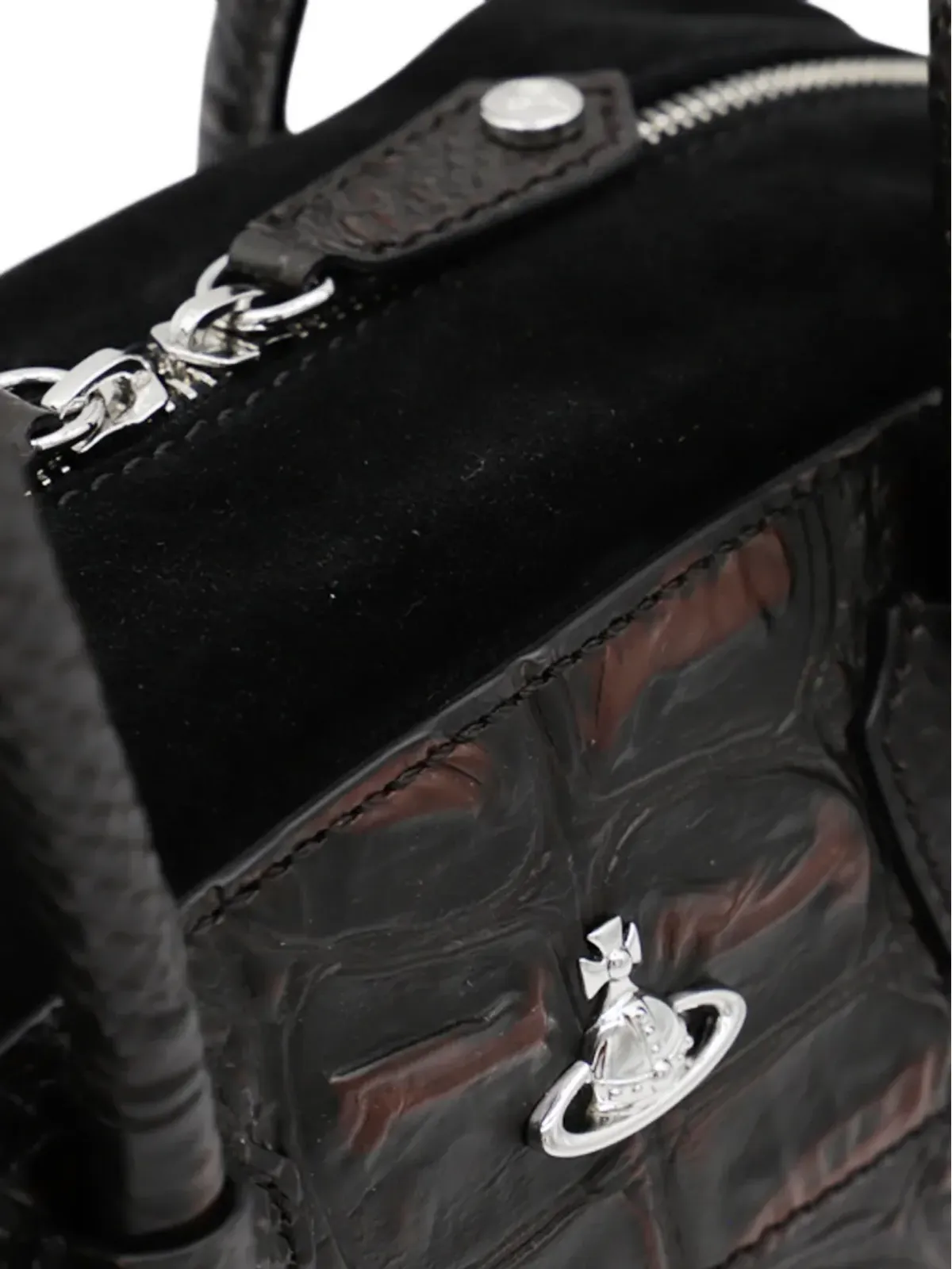 Vivienne Westwood クロコダイル型押しショルダーバッグ - 画像3
