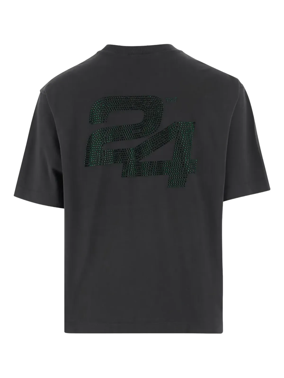 SUMMER GAMES ラインストーン装飾ロゴTシャツ ブラック - 画像2