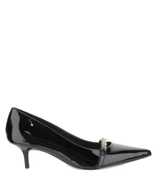 PINKO 50mm 装飾付きポインテッドトゥ ヒールパンプス - Z99 BLACK - サムネイル1