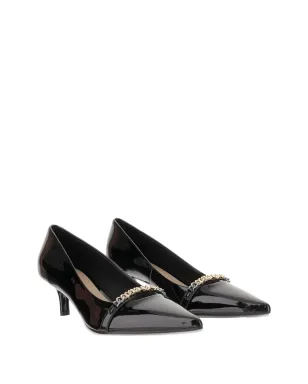 PINKO 50mm 装飾付きポインテッドトゥ ヒールパンプス - Z99 BLACK - サムネイル2