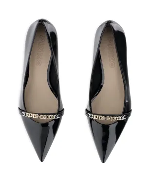 PINKO 50mm 装飾付きポインテッドトゥ ヒールパンプス - Z99 BLACK - サムネイル4