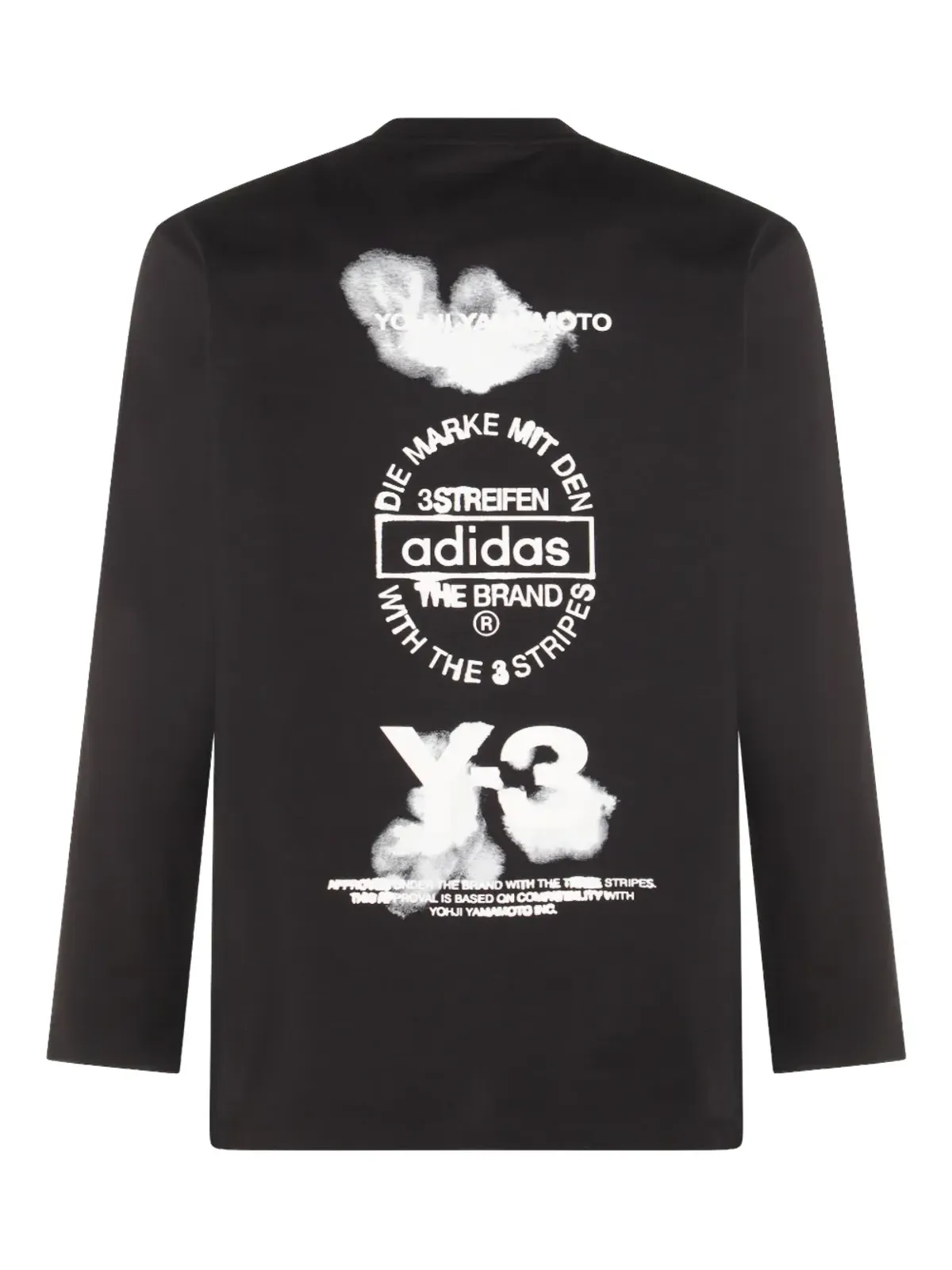 Y-3 ロゴプリント長袖Tシャツ - 画像2
