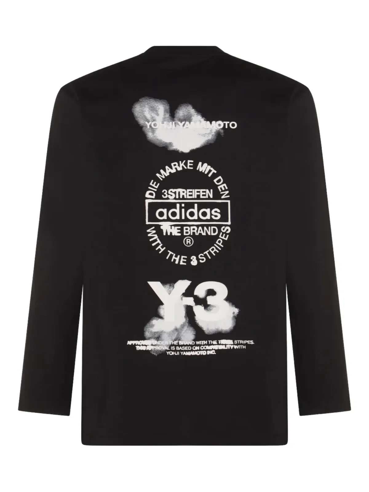 Y-3 ロゴプリント長袖Tシャツ - 画像3